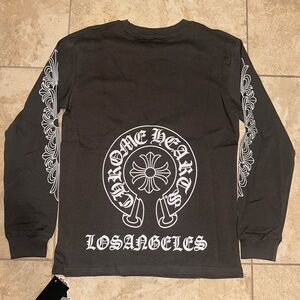 Chrome Hearts Black Long Sleeve with White Graphics
